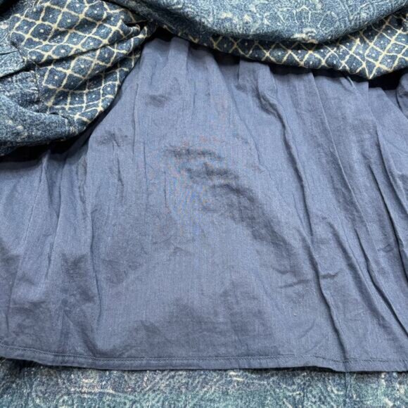 Lauren by Ralph Lauren 1X Tiered Skirt Patchwork Floral Boho Cottage Prairie - Picture 8 of 9